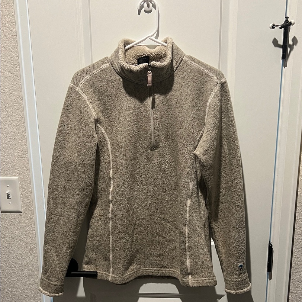 Kuhl Women's Alfpaca Fleece Quarter zip Sweater - Size Large